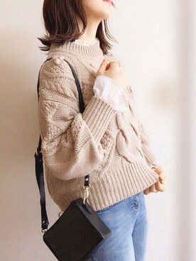 「Three Four Time（ｽﾘｰﾌｫｰﾀｲﾑ）のアイテム」を使った、ぴょんさん（レディース・167cm）の冬コーディネート