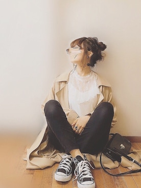 「Three Four Time（ｽﾘｰﾌｫｰﾀｲﾑ）のアイテム」を使った、ぴょんさん（レディース・167cm）の春コーディネート