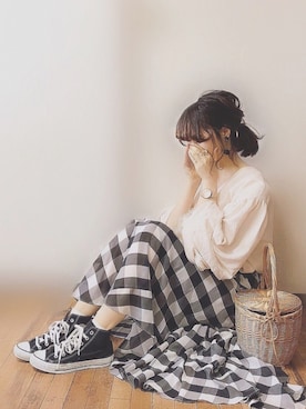 「Three Four Time（ｽﾘｰﾌｫｰﾀｲﾑ）のアイテム」を使った、ぴょんさん（レディース・167cm）の春コーディネート