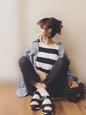 「natural couture（ナチュラルクチュール）のヴィンテージ風アソートリング（リング）」を使った、ぴょんさん（レディース・167cm）の春コーディネート