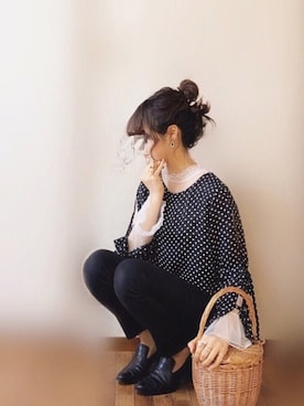 「passage mignon/flaneur（パサージュミニョンフラヌール）のアイテム」を使った、ぴょんさん（レディース・167cm）の春コーディネート