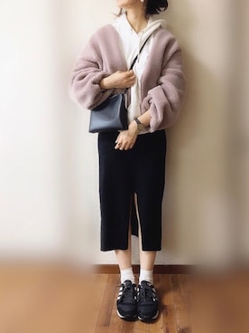 「natural couture（ナチュラルクチュール）のヴィンテージ風アソートリング（リング）」を使った、ぴょんさん（レディース・167cm）の冬コーディネート