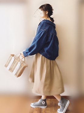 「natural couture（ナチュラルクチュール）のヴィンテージ風アソートリング（リング）」を使った、ぴょんさん（レディース・167cm）の春コーディネート