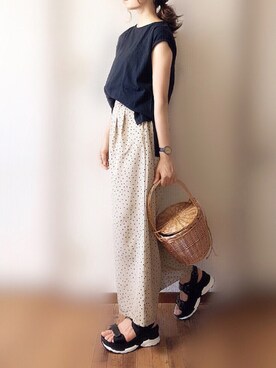 「RELAX（リラックス）のアイテム」を使った、ぴょんさん（レディース・167cm）の夏コーディネート