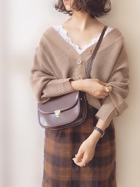 「natural couture（ナチュラルクチュール）のヴィンテージ風アソートリング（リング）」を使った、ぴょんさん（レディース・167cm）の秋コーディネート