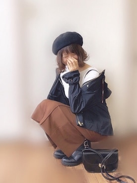「one after another NICE CLAUP（ワンアフターアナザーナイスクラップ）のアイテム（ブーツ）」を使った、ぴょんさん（レディース・167cm）の秋コーディネート