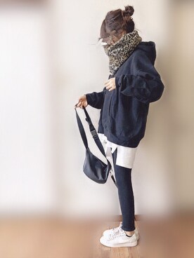 「reca（レカ）のアイテム（レッグウェア）」を使った、ぴょんさん（レディース・167cm）の冬コーディネート