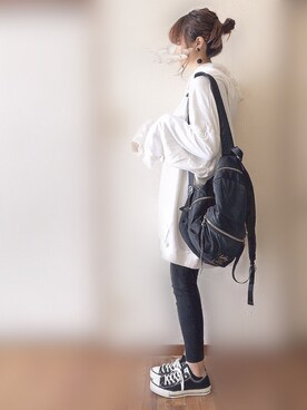 「Shelly island（シェリーアイランド）のアイテム（レギンス/スパッツ）」を使った、ぴょんさん（レディース・167cm）の春コーディネート