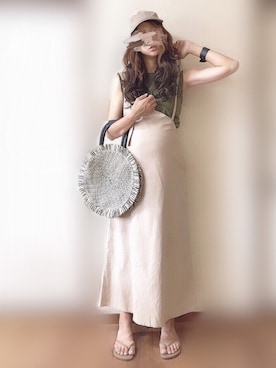 「BASE（ベース）のアイテム」を使った、ぴょんさん（レディース・168cm）の夏コーディネート