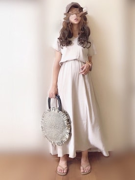 「BASE（ベース）のアイテム」を使った、ぴょんさん（レディース・167cm）の夏コーディネート
