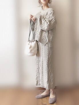 「one after another NICE CLAUP（ワンアフターアナザーナイスクラップ）のアイテム（アクセサリー）」を使った、ぴょんさん（レディース・167cm）の秋コーディネート