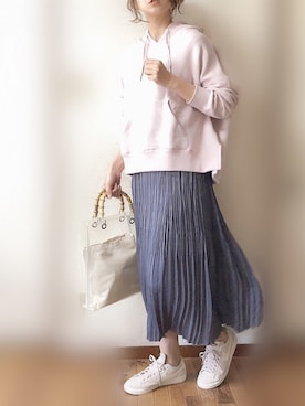 「AmbreNeige」｜「アイテム（パーカー）」を使った、ぴょんさん（レディース・167cm）の春コーディネート