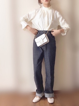 「ANATOMICA（アナトミカ）の【ANATOMICA】別注 618 MARILYN 13oz（デニムパンツ）」を使った、ぴょんさん（レディース・167cm）の春コーディネート