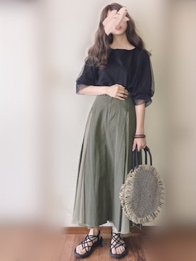 「BASE（ベース）のアイテム」を使った、ぴょんさん（レディース・167cm）の春コーディネート