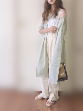 「reca（レカ）のアイテム（ワンピース/ドレス）」を使った、ぴょんさん（レディース・167cm）の夏コーディネート