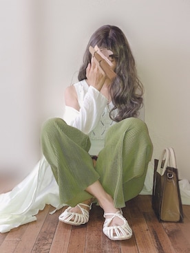 「Libra Cue（リブラ キュー）のアイテム（ワンピース/ドレス）」を使った、ぴょんさん（レディース・167cm）の夏コーディネート