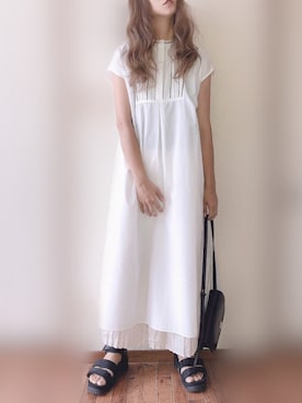 「Libra Cue（リブラ キュー）のアイテム（ワンピース/ドレス）」を使った、ぴょんさん（レディース・167cm）の夏コーディネート