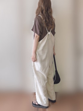 「antiqua（アンティカ）のアイテム（オールインワン・サロペット）」を使った、ぴょんさん（レディース・167cm）の夏コーディネート