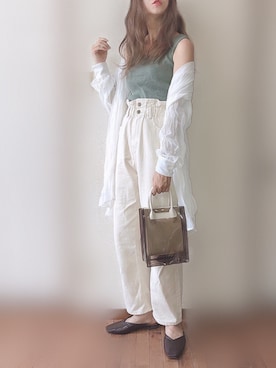 「FREE'S MART（フリーズマート）のアイテム（トップス）」を使った、ぴょんさん（レディース・167cm）の夏コーディネート