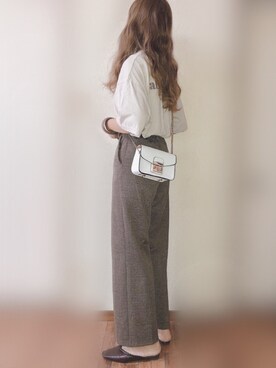 「fifth（フィフス）のフラップチェーンショルダーバッグ（ショルダーバッグ）」を使った、ぴょんさん（レディース・167cm）の夏コーディネート