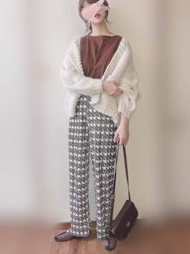 「CORNERS（コーナーズ）のアイテム（パンツ）」を使った、ぴょんさん（レディース・167cm）の秋コーディネート