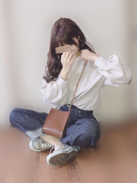 「ANATOMICA（アナトミカ）の【ANATOMICA】別注 618 MARILYN 13oz（デニムパンツ）」を使った、ぴょんさん（レディース・167cm）の秋コーディネート