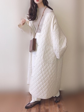 「Libra Cue（リブラ キュー）のアイテム（その他アウター）」を使った、ぴょんさん（レディース・167cm）の冬コーディネート
