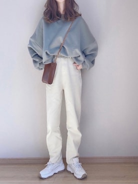 「classicalelf（クラシカルエルフ）のアイテム（スウェット）」を使った、ぴょんさん（レディース・167cm）の冬コーディネート