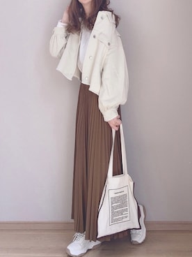 「RETRO GIRL（レトロガール）のアイテム（その他アウター）」を使った、ぴょんさん（レディース・167cm）の春コーディネート