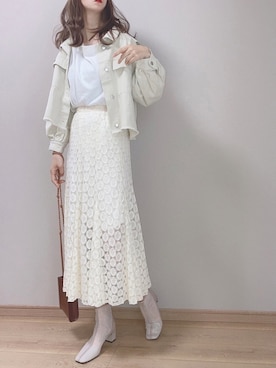 「RETRO GIRL（レトロガール）のアイテム（その他アウター）」を使った、ぴょんさん（レディース・167cm）の春コーディネート