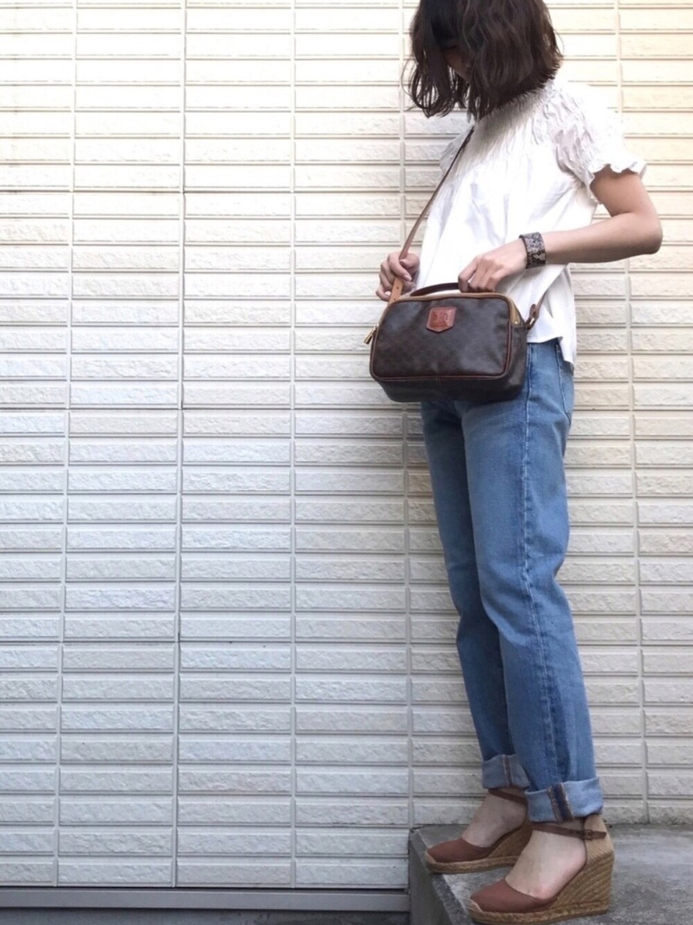 CELINE セリーヌ マカダム 2way ショルダーバッグ ハンドバッグ