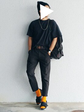 「Q&Q（キューアンドキュー）のアイテム」を使った、けびすけさん（メンズ・174cm）の夏コーディネート