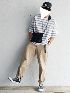 「アイテム（バングル/リストバンド）」を使った、けびすけさん（メンズ・174cm・20代）の夏コーディネート