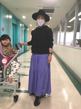 「URBAN RESEARCH Sonny Label（アーバンリサーチサニーレーベル）のアイテム（ハット）」を使った、hikkyさん（レディース・154cm）の冬コーディネート