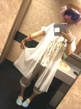 「アイテム（シャツワンピース）」を使った、！！さん（レディース・154cm・20代）の夏コーディネート