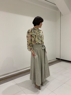 「NARACAMICIE（ナラカミーチェ）のアイテム（シャツ/ブラウス）」を使った、madoka1016さん（レディース・157cm）の冬コーディネート