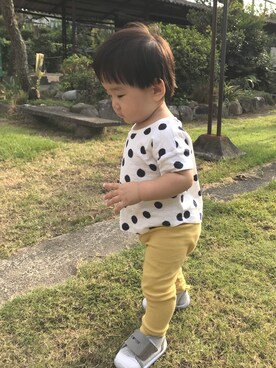 「息子コーデ」｜「アイテム（レッグウェア）」を使った、haru3214さん（キッズ・80cm）の秋コーディネート