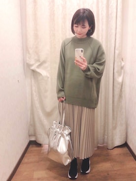 「DRESKIP（ドレスキップ）のアイテム（アクセサリー）」を使った、ネリさん（レディース・162cm）の冬コーディネート