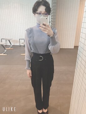 「blue」｜「アイテム（パンプス）」を使った、neutralcolourさん（レディース・164cm）の春コーディネート