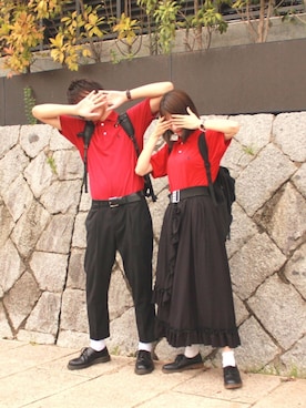 「アイテム（スカート）」を使った、にぃさん（メンズ・177cm）の秋コーディネート