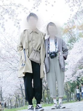 「VOAAOV（ヴォアーブ）のアイテム（その他アウター）」を使った、にぃさん（メンズ・178cm）の春コーディネート