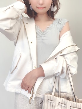 「消えそうな色コーデ」｜「アイテム（マウンテンパーカー）」を使った、nonmamさん（レディース・159cm）の春コーディネート