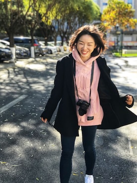 「アイテム（モッズコート、ピンク系）」を使った、我是Q姐姐さん（レディース・160cm）の秋コーディネート