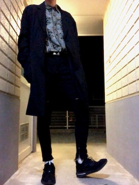 「新年一発目」｜「アイテム（その他シューズ）」を使った、納豆さん（メンズ・186cm）の冬コーディネート