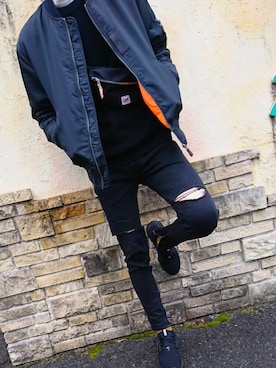 納豆さん(メンズ・186cm)の冬コーディネート