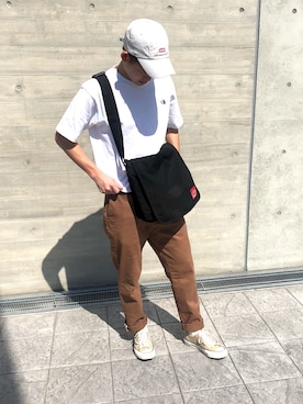 「CHUMS（チャムス）のアイテム（キャップ）」を使った、HODAKAさん（メンズ・170cm）の春コーディネート