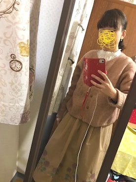 「Samansa Mos2（サマンサ モスモス）のアイテム（イヤリング）」を使った、しおさん（レディース・151cm）の冬コーディネート