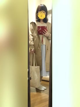 「fredy emue（フレディエミュ）のアイテム（その他アウター）」を使った、しおさん（レディース・151cm）の春コーディネート