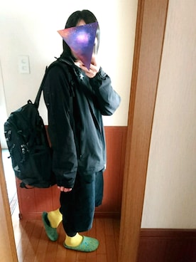 「黒×黄色」｜「アイテム（ジャケット/アウター）」を使った、おしむ。さん（レディース・162cm）の春コーディネート