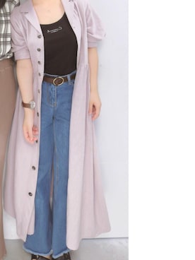 「179/WG（イチナナキュウダブルジー）のアイテム（シャツワンピース）」を使った、nana*さん（レディース・153cm）の夏コーディネート